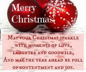 Merry Christmas. May your Christmas sparkle with moments of love ...