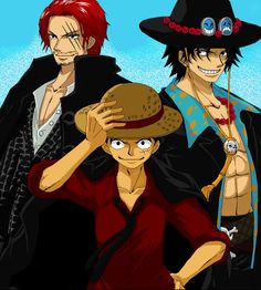 Shanks Luffy Ace (450×500) More