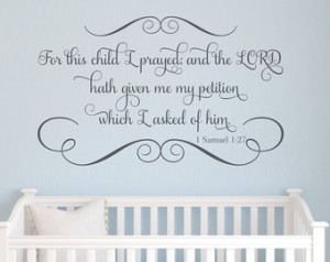 the baby room quotes decal bible verse scripture wall quote for the ...