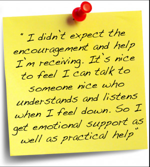 Quote from a service user working with YSS Pathways project