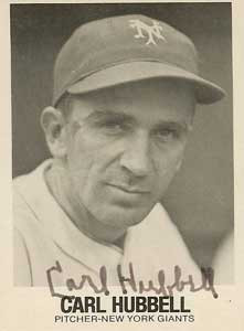 Carl Hubbell Autograph on a 1979 TCMA (#88)