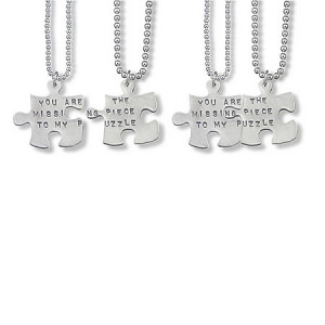 You Are the Missing Piece To My Puzzle, Inspirational Quote Necklace ...
