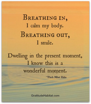 calm your body, this is a wonderful moment Breath inspiration positive ...