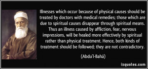 which occur because of physical causes should be treated by doctors ...