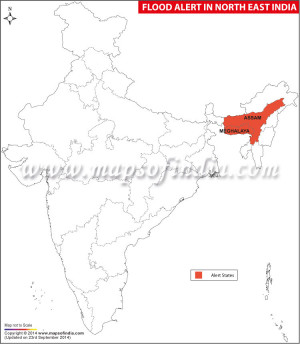 Map of North East India
