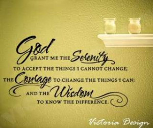God Grant Serenity Prayer Decal Sticker Quote Wallpaper picture