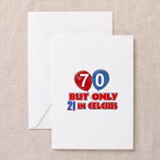 70 year old designs Greeting Card for