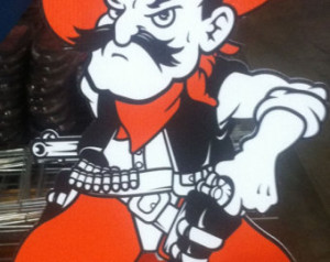 Oklahoma State University (OSU) Pistol Pete Yard/Lawn Mascot Sign