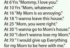 ... post if you LOVE and APPRECIATE your mom whether she's here or not