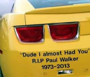 ... Paul Walker Tribute In Dubai And Vin Diesel’s New Tribute To Paul