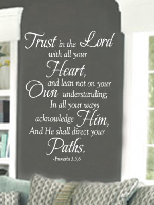 Trust in the Lord 23x36 Vinyl Lettering Wall Quotes Words Sticky Art