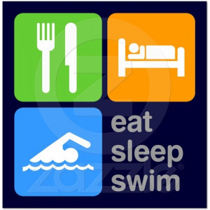 Swimming Quotes / Eat Sleep Swim Poster from Zazzle.com