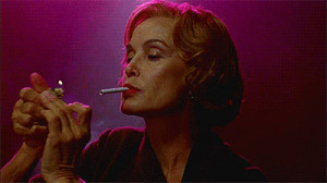 american horror story Evan Peters Violet Harmon Smoking jessica lange ...