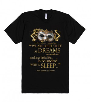 Shakespeare's The Tempest Dreams Quote (Gold Version) | Fitted T-shirt ...