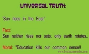 Title: Education kills our common sense [Funny Picture]