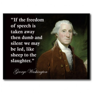 George Washington Freedom of Speech Quote Postcard