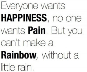 Can’t make a rainbow without a little rain.