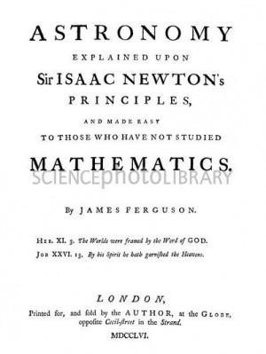 Astronomy Explained title page, 1756