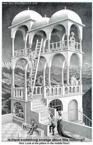 Optical Illusion I LOVE M. C. Escher!