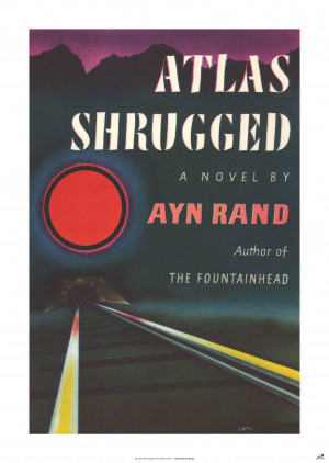 ... Marketplace / Atlas Shrugged Ayn Rand Book Print by I Love Retro