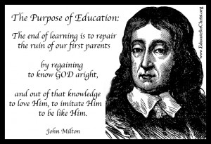 John Milton Quotes John milton on the purpose of