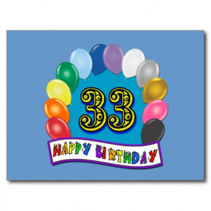 33rd Birthday Images http://www.zazzle.com.au/33rd_birthday_balloons ...