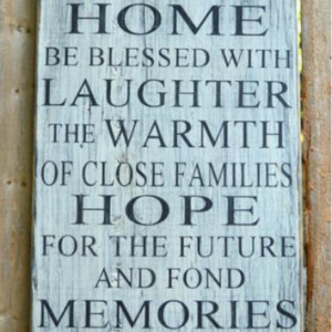 Rustic Wood Sign Blessings Wooden Quotes Distressed Inspirational Home ...