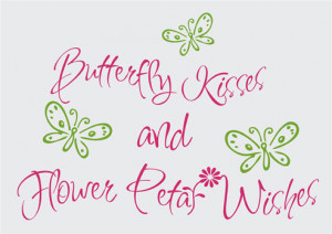 Catalog > Butterfly Kisses & Flower Petal Wishes, Vinyl Wall Art