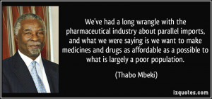 long wrangle with the pharmaceutical industry about parallel imports ...