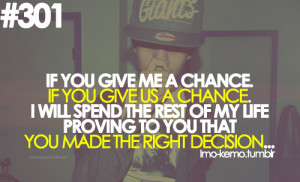 ... chance # only chance # love # prove # prove to you # love quotes