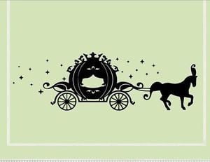 Cinderella-horse-drawn-carriage-Vinyl-wall-decals-quotes-sayings-words