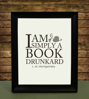 Art Print with Funny Book Lover Reading Quote 
