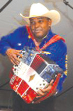 front man broussard plays a mean accordian and the band