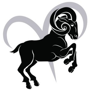 Aries Ram with Glyph in Background