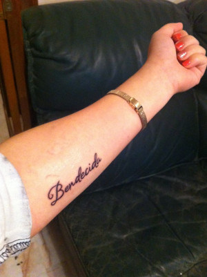 God Quotes Tattoos In Spanish Tattoo blessed in spanish