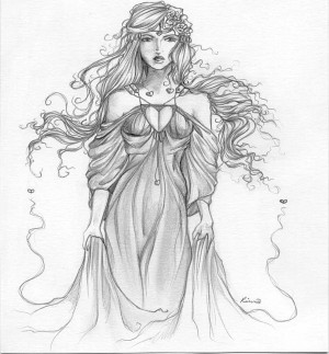 aphrodite some strange drawing almost looks like anime