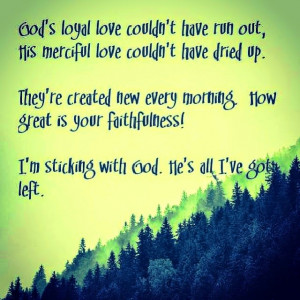 Great is His faithfulness! They are new every morning!