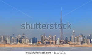 Panorama Dubai City Centre Skyscrapers Sheikh Zayed Road