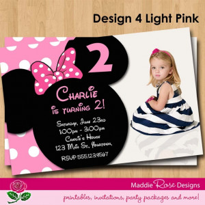 Minnie Mouse Birthday Invitation Printable by MaddieRoseDesignz ...