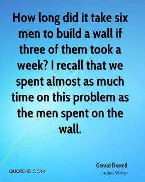 How long did it take six men to build a wall if three of them took a ...