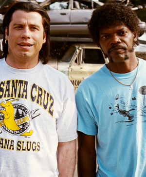 film edits queue pulp fiction john travolta Samuel L. Jackson