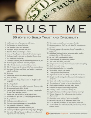 Trust Me: 55 Ways to Build Trust and Credibility -