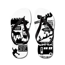 Christmas Vacation Quotes Flip Flops for