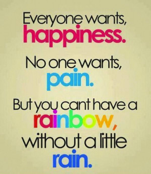 How do you interpret this? what does the rainbow stand for? The rain?