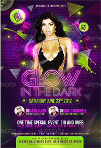 glow party flyer