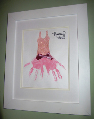 Ballerina Handprint Art