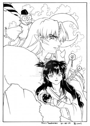 Lord Sesshomaru and Rin:. by RenaissanceLady-K
