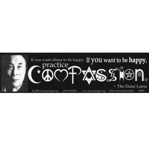 S086 - Dalai Lama Compassion Quote Bumper Sticker