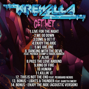 Krewella – Get Wet Back Artwork with Track-Listing