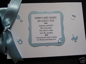Baby Shower Guest Comments Advice Book Personalised Handmade Any ...